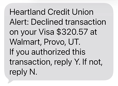 Sample Fraud Message