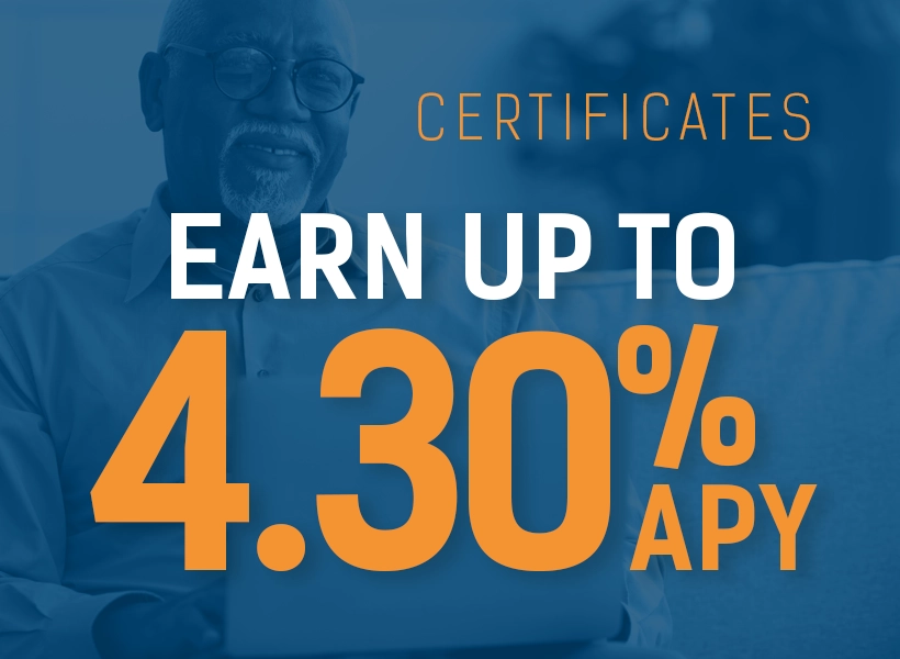 Earn up to 4.30% APY with an HCU Certificate