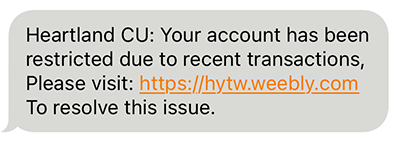Sample Fraud Message