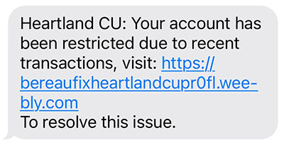 Sample Fraud Message