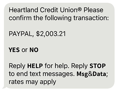 Sample Fraud Message