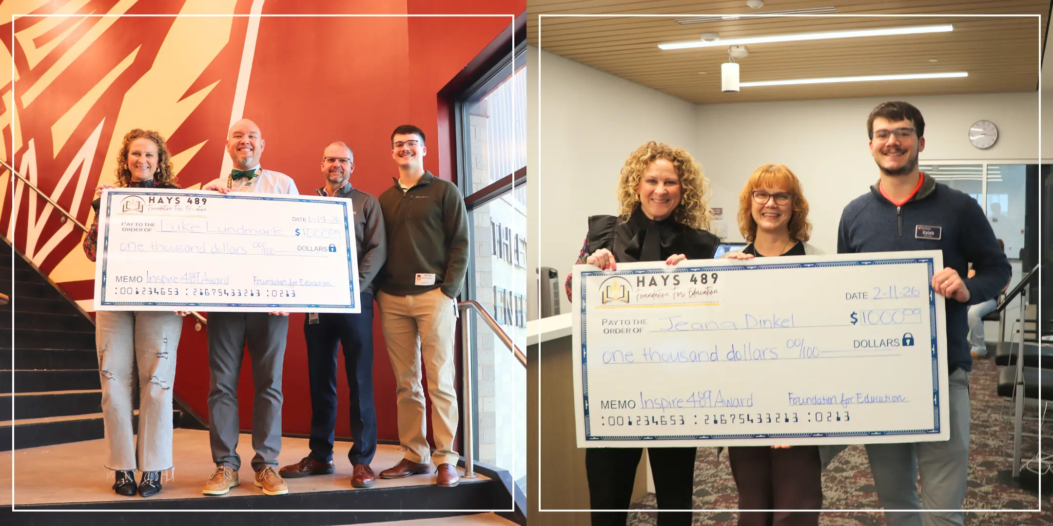 Inspire 489 Award honors two Hays High School teachers